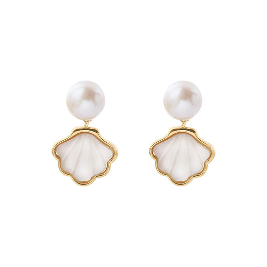 Natural Pearl Shell Earrings